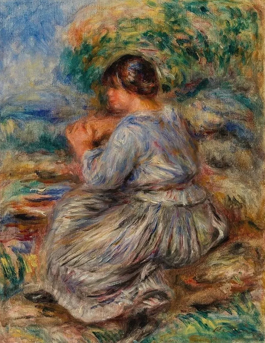Girl Seated in a Landscape (jeune Fille Assise Dans Un Jardin)