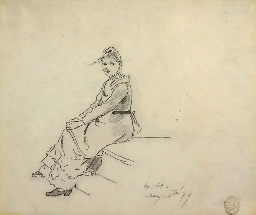 Girl Seated on a Step