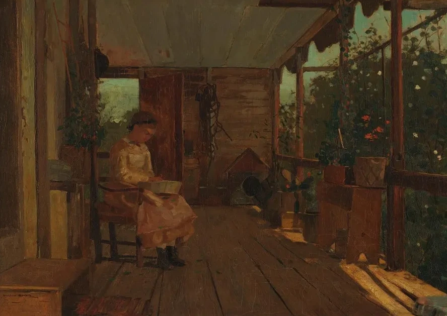 Girl Shelling Peas