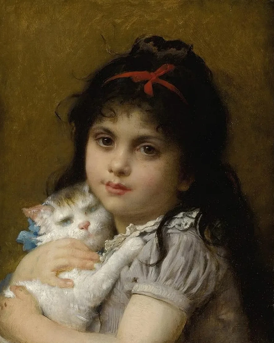Girl With A Kitten