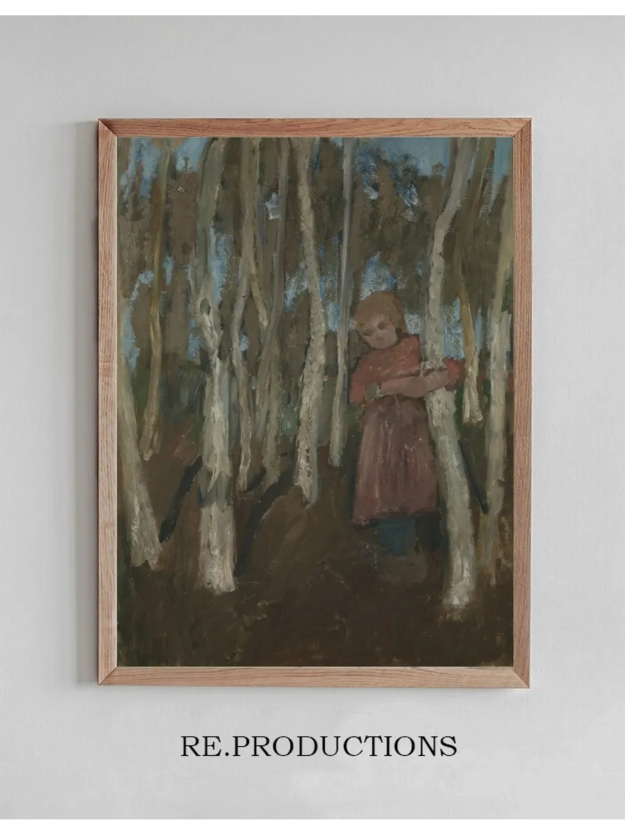 Girl in a Birch Forest