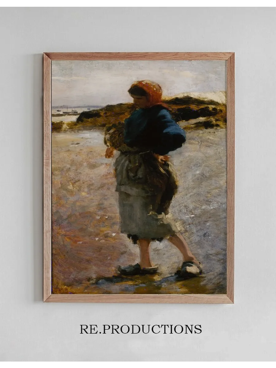 Girl on the Beach, Sketch for Oyster Gatherers of Cancale