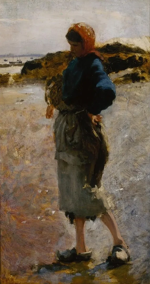 Girl on the Beach, Sketch for Oyster Gatherers of Cancale