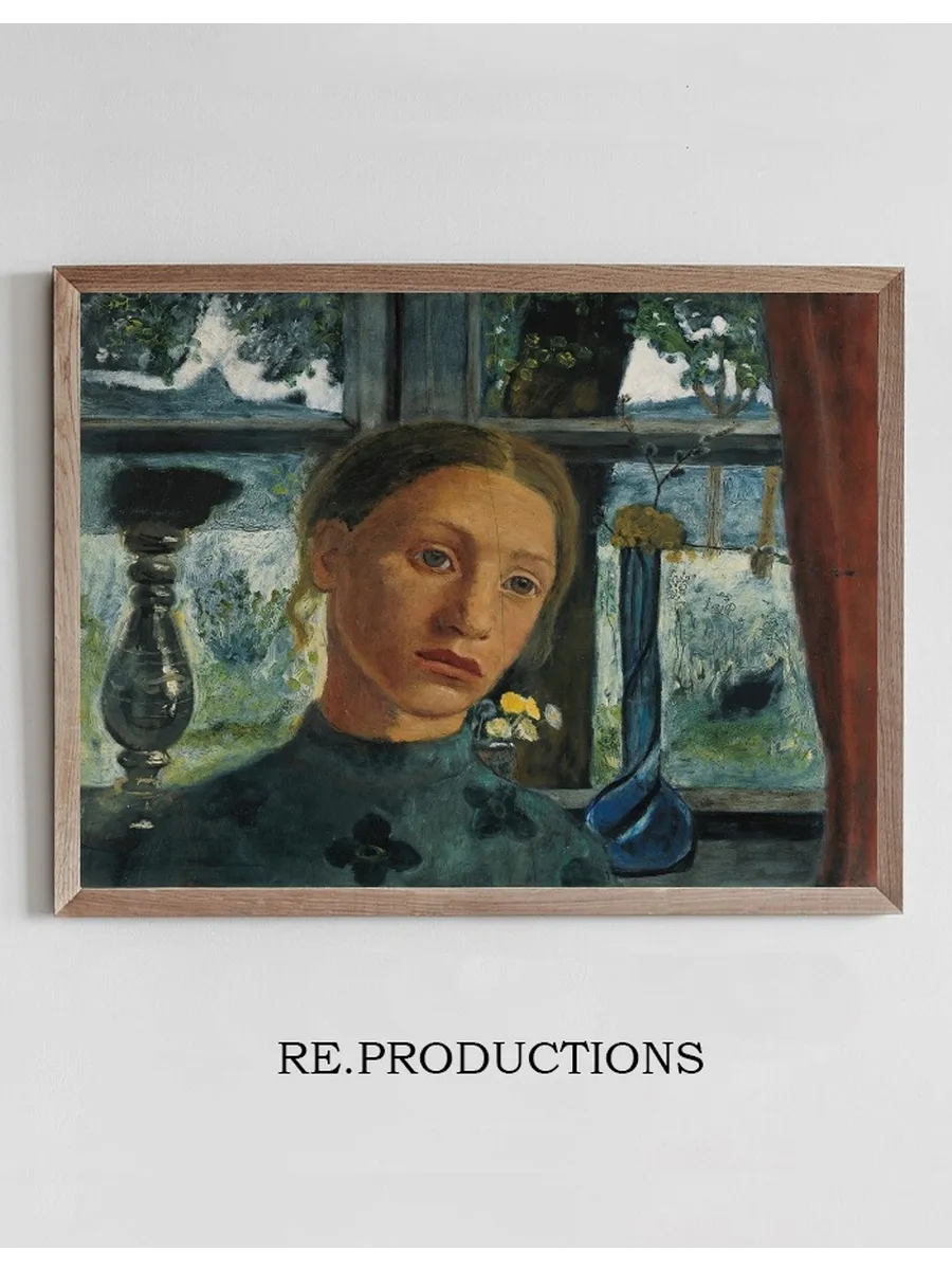 Girl's Head in Front of a Window