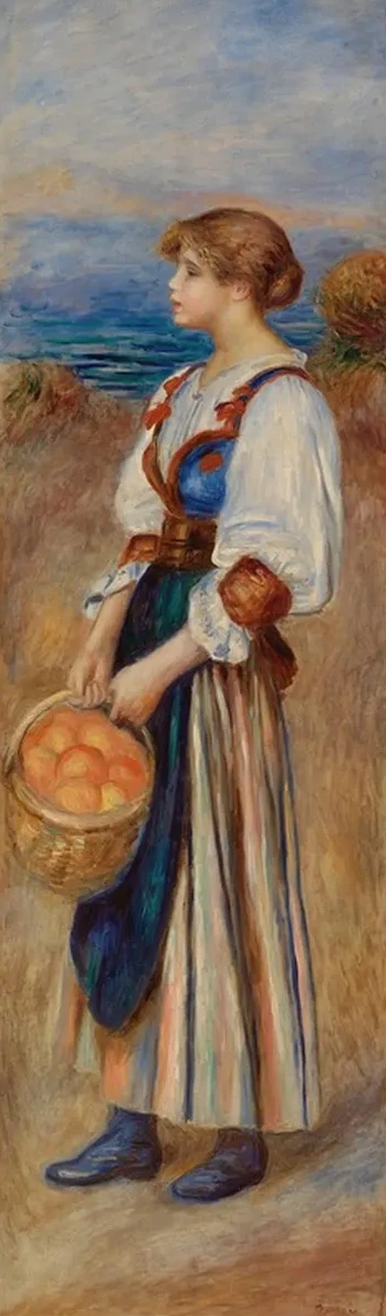 Girl with Basket of Oranges