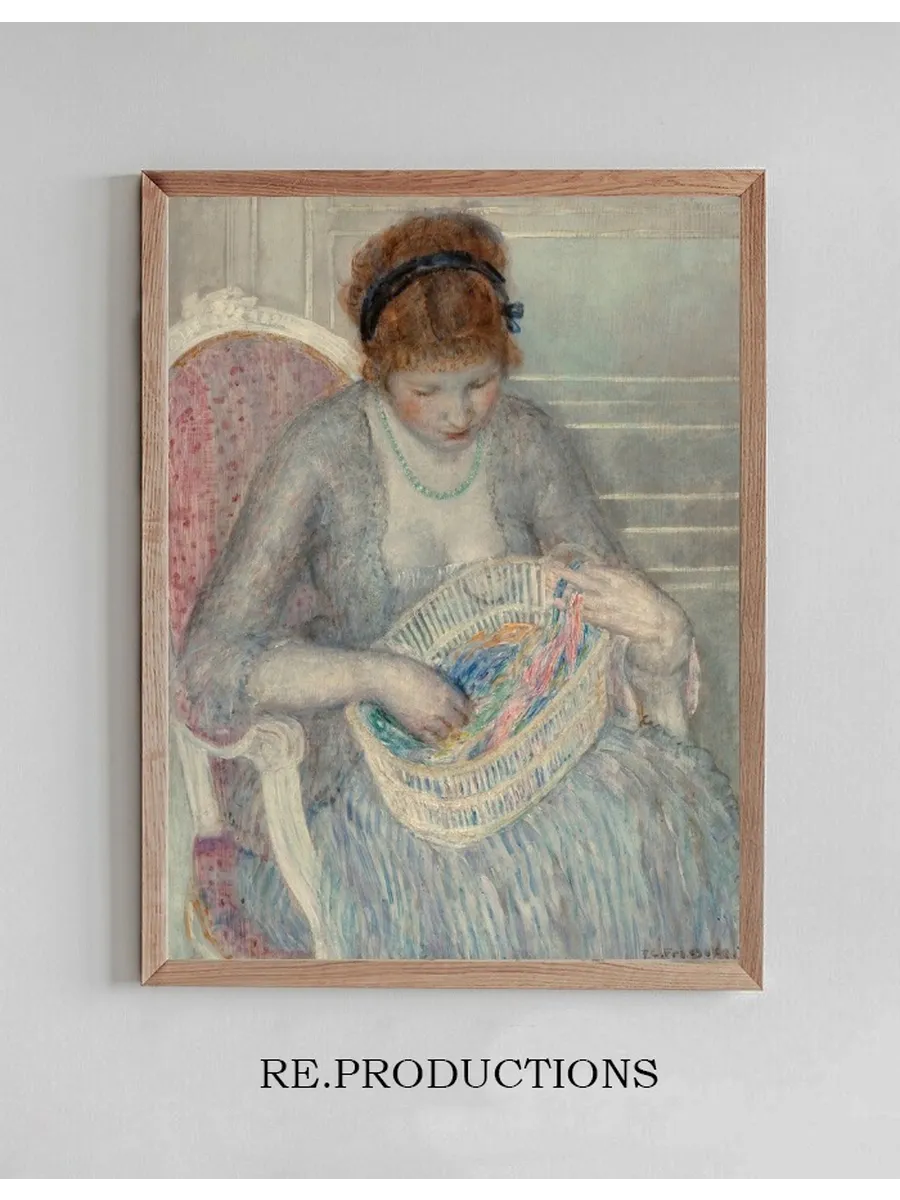 Girl with a Basket of Ribbons
