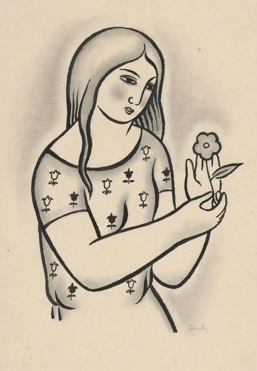 Girl with a Flower