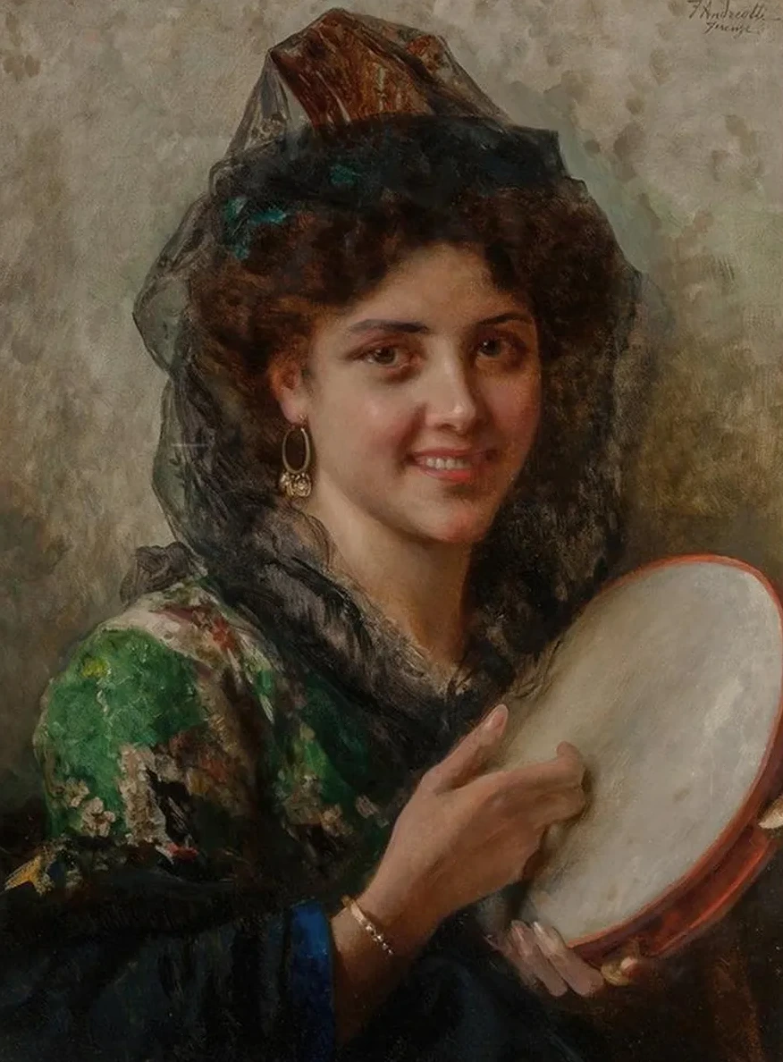 Girl with a Tambourine