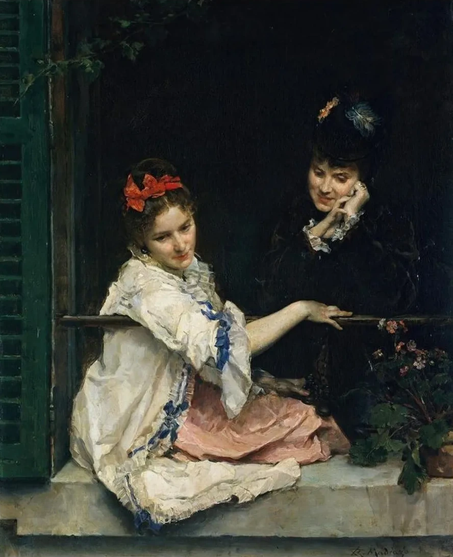 Girls at a Window