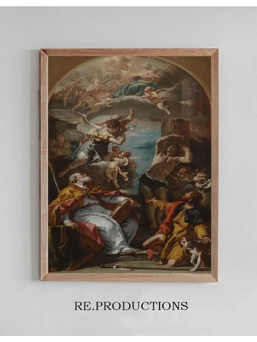 Glory of the Virgin with the Archangel Gabriel and Saints Eusebius, Roch, and Sebastian