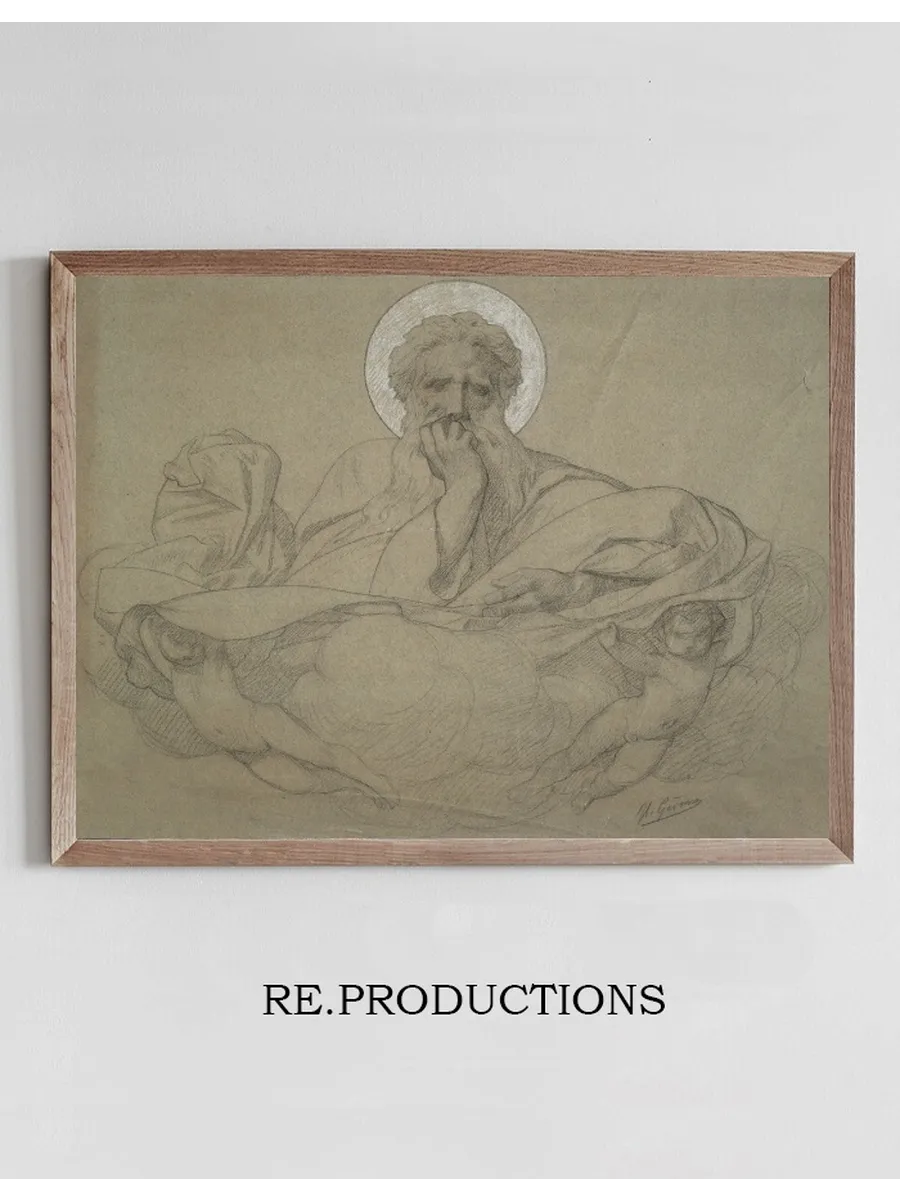 God the Father Supported by Angels, Study for the Ceiling Panel Decorating the Railway Carriage of Pope Pius I