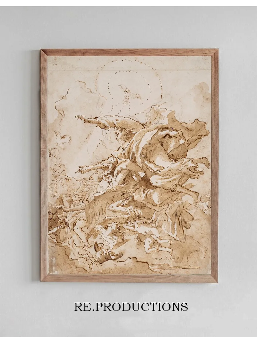 God the Father Surrounded by Angels and Putti in Clouds