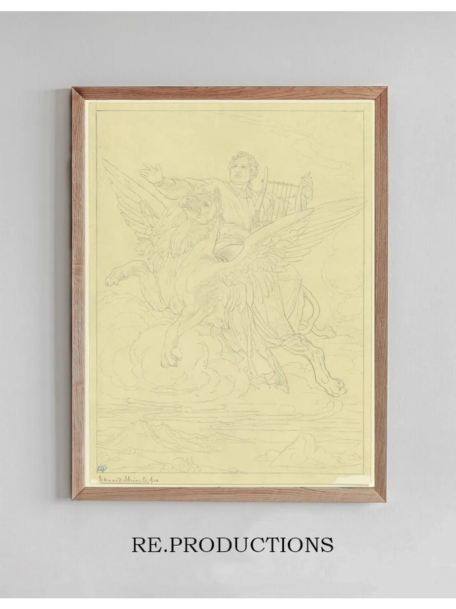 Goethes Apotheose (entwurf F R Eine Standarte Bei Goethes Jubil Um 1849)