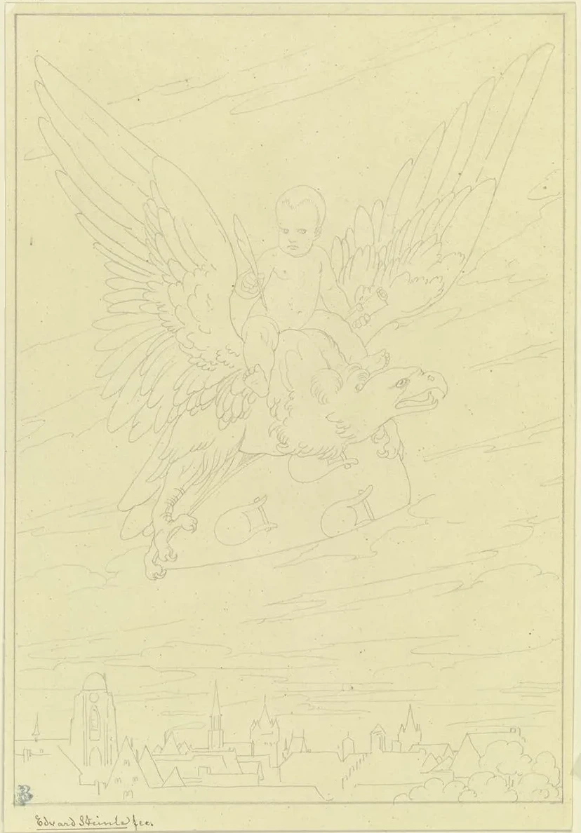 Goethes Geburt (entwurf F R Eine Standarte Bei Goethes Jubil Um 1849)