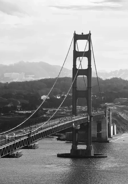 Golden Gate Bridge Black and White