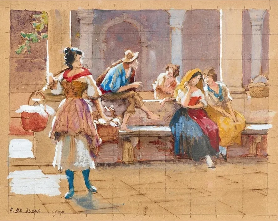 Gossip (study for IL Pettegolezzo)