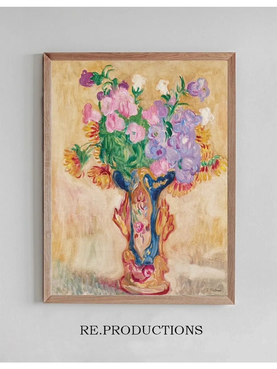 Grand Bouquet Au Vase En Porcelaine