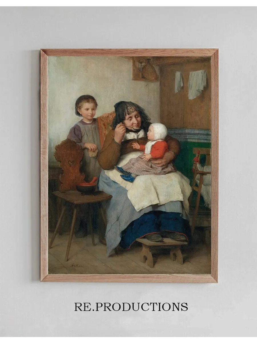 Grandmother Spooning The Soup To Her Grandchild