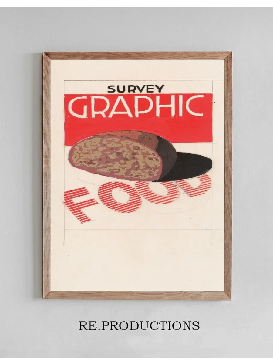 Graphic Design for Cover of Survey Graphic Magazine Food
