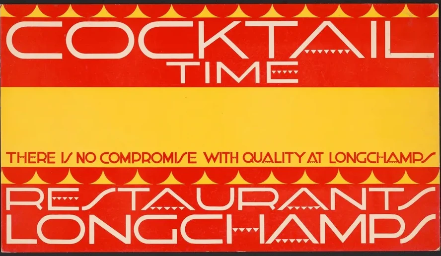 Graphic Designs for Longchamps Restaurants. Cocktail Card