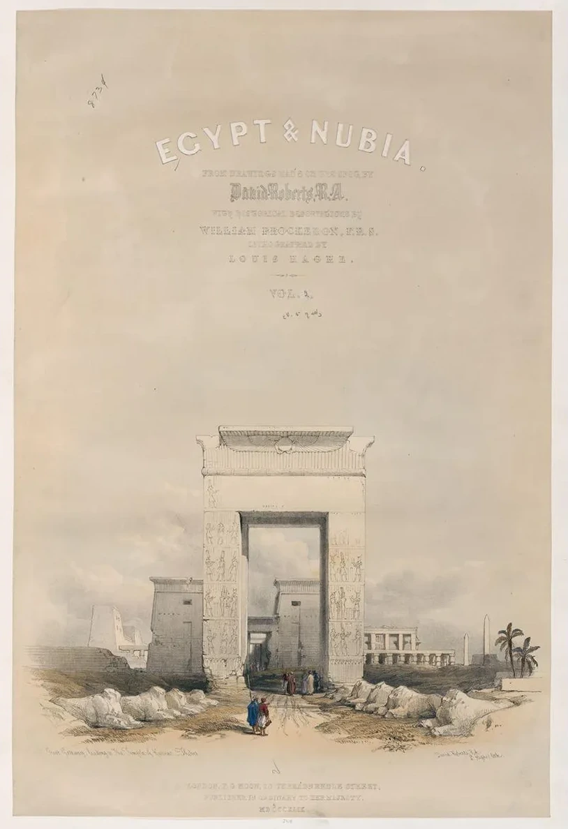 Great Gateway Leading to the Temple of Karnac Karnak, Thebes. Title Vignette, Vol. 2