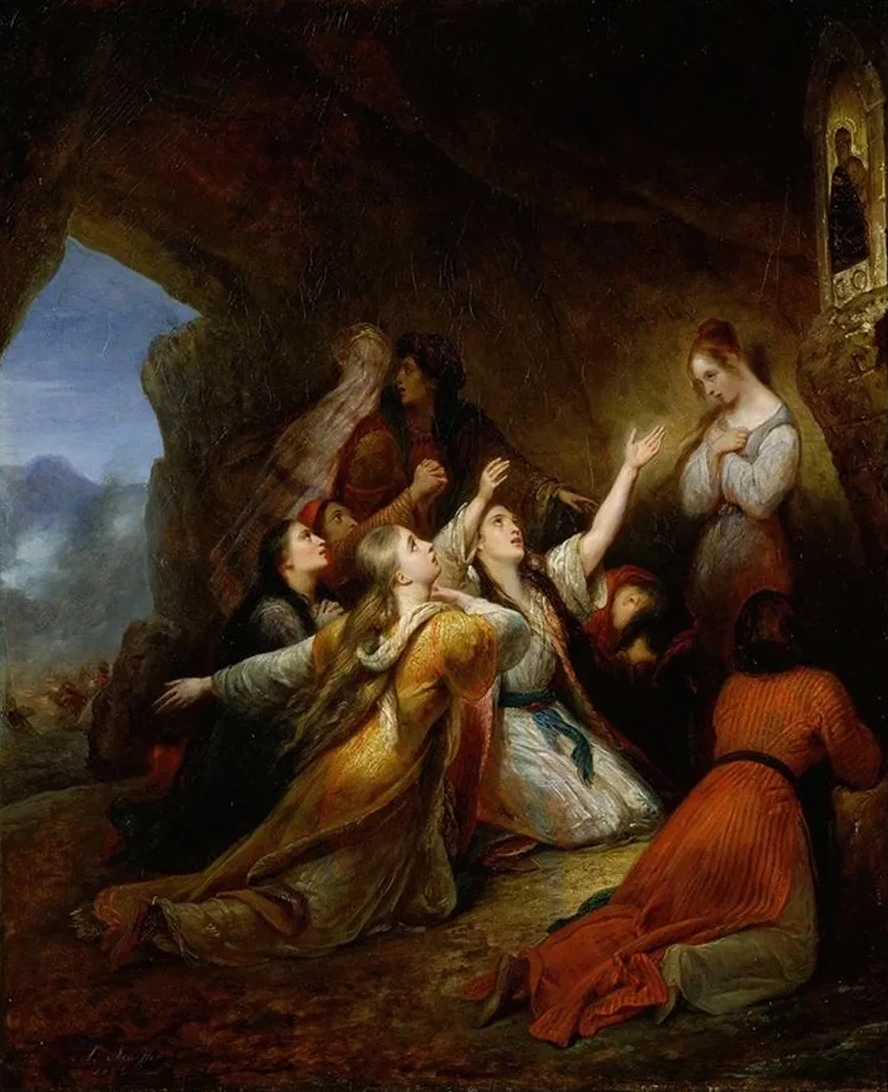 Greek Women Imploring at the Virgin of Assistance