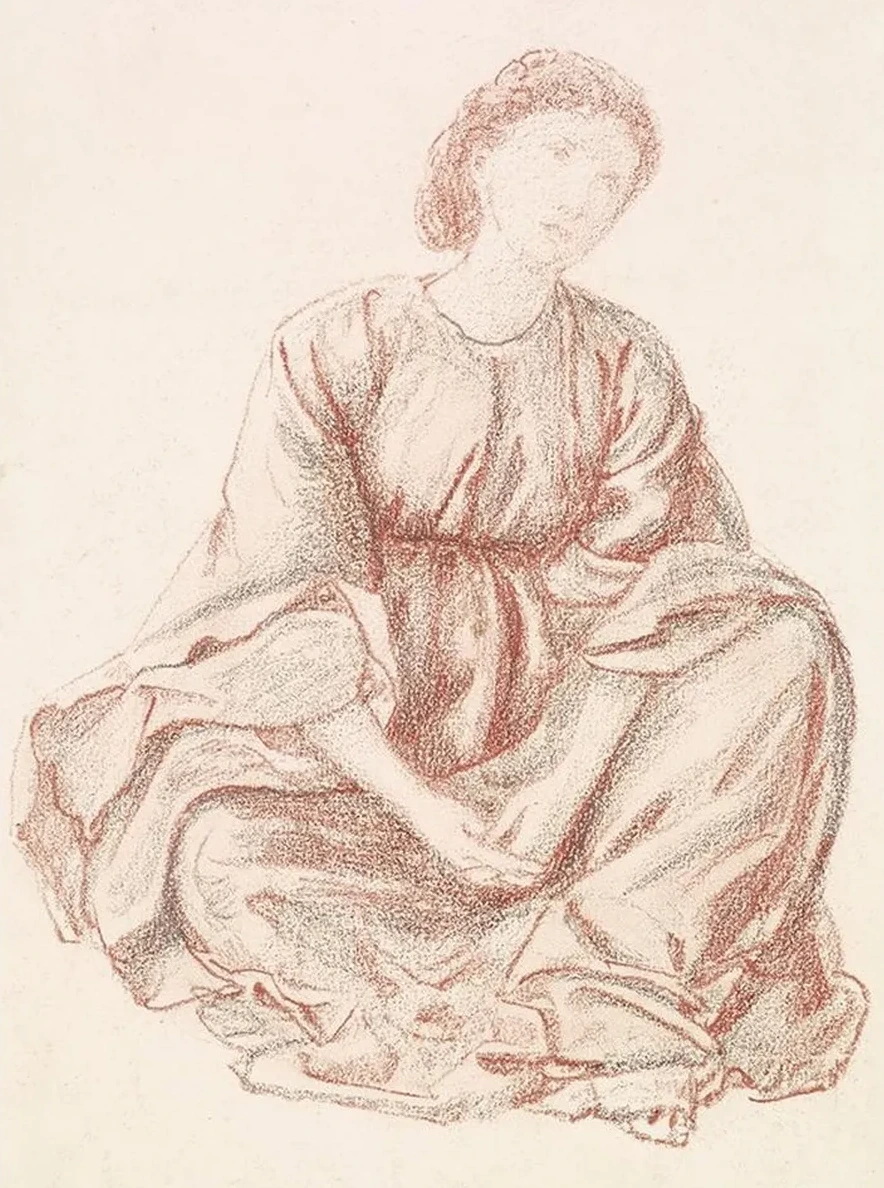 Green Summer Drapery Study for the Central Figure