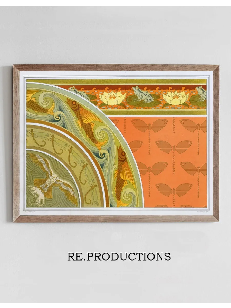 Grenouilles et N Nuphars, Bordure Libellules, Pochoir Poissons Volants, Libellules, Bordures Milan et Rat