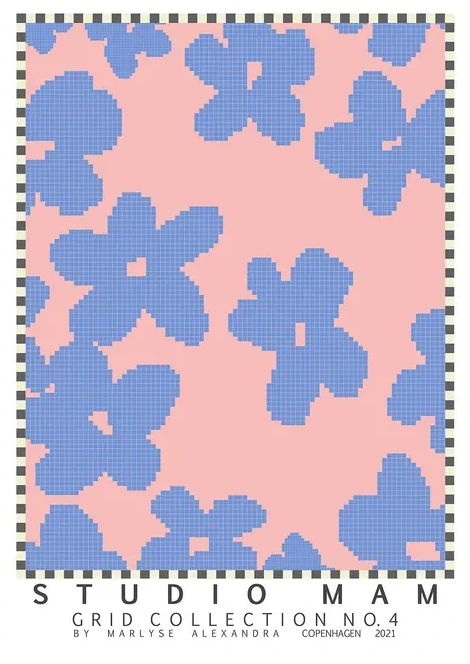 Grid Collection No 4 Cornflower
