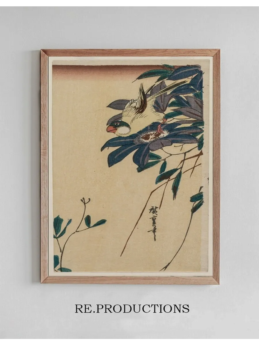 Grosbeak and Clematis