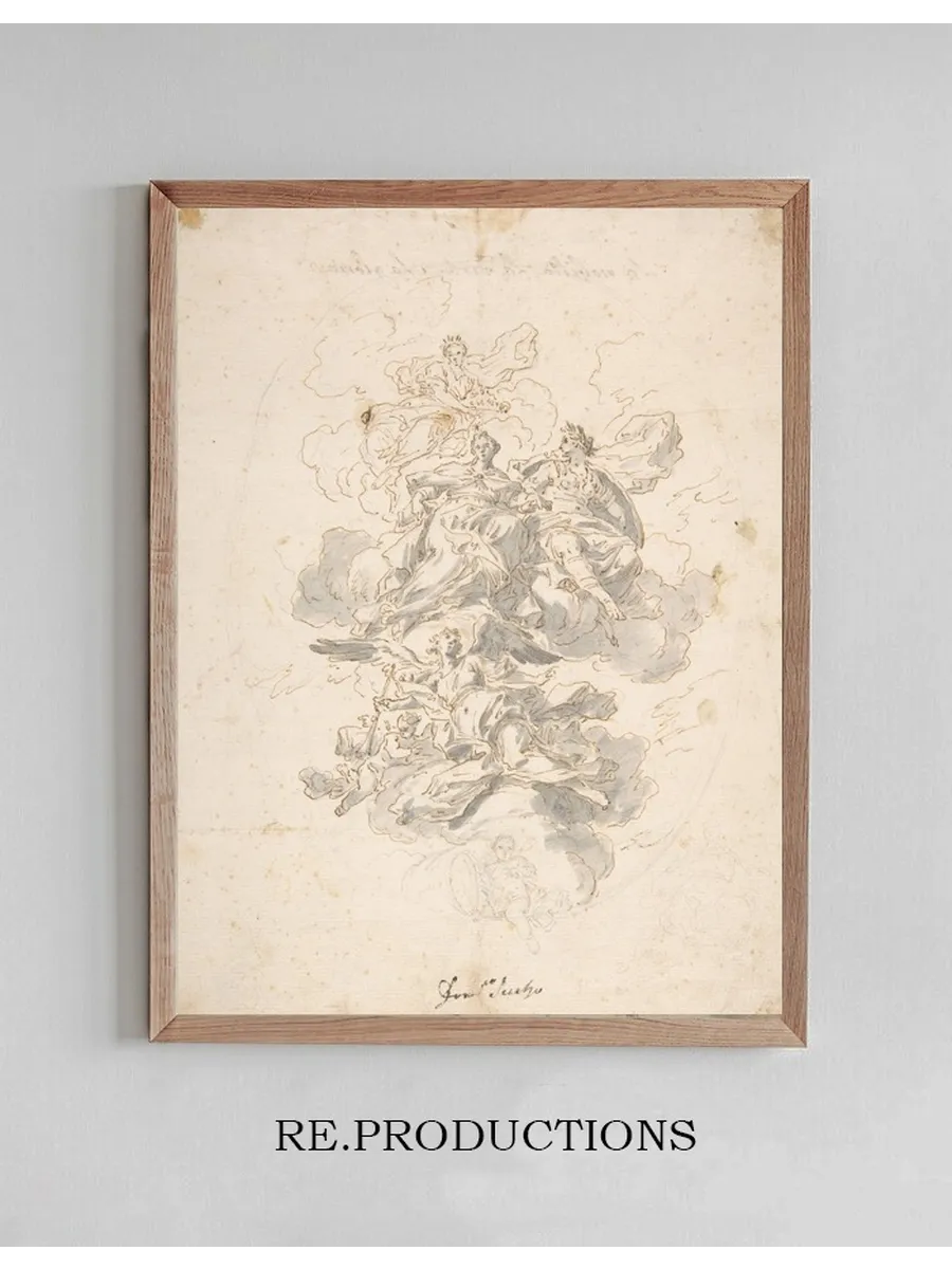 Group of Allegorical Figures Sketch for a Ceiling Decoration