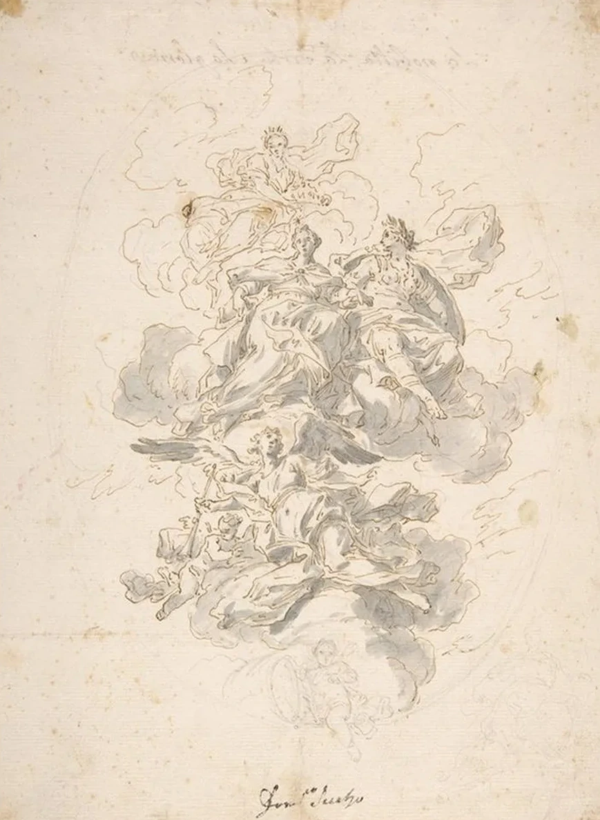 Group of Allegorical Figures Sketch for a Ceiling Decoration