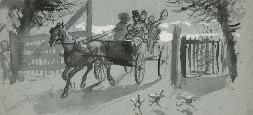 Group of People in an Open Cart
