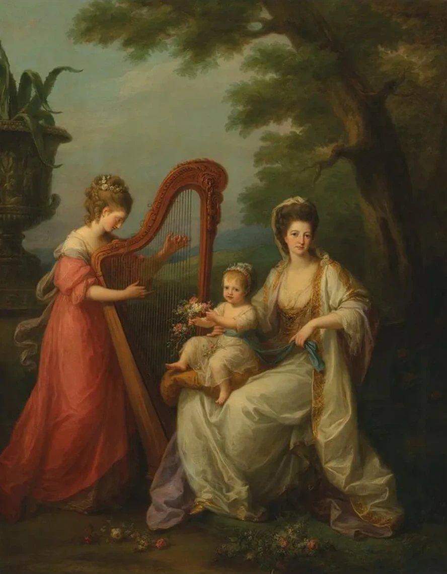 Group Portrait of Lady Elizabeth Smith - Stanley, Countess of Derby, with Her