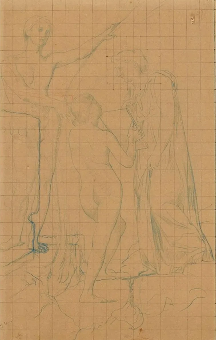 Groupe de Trois Personnages