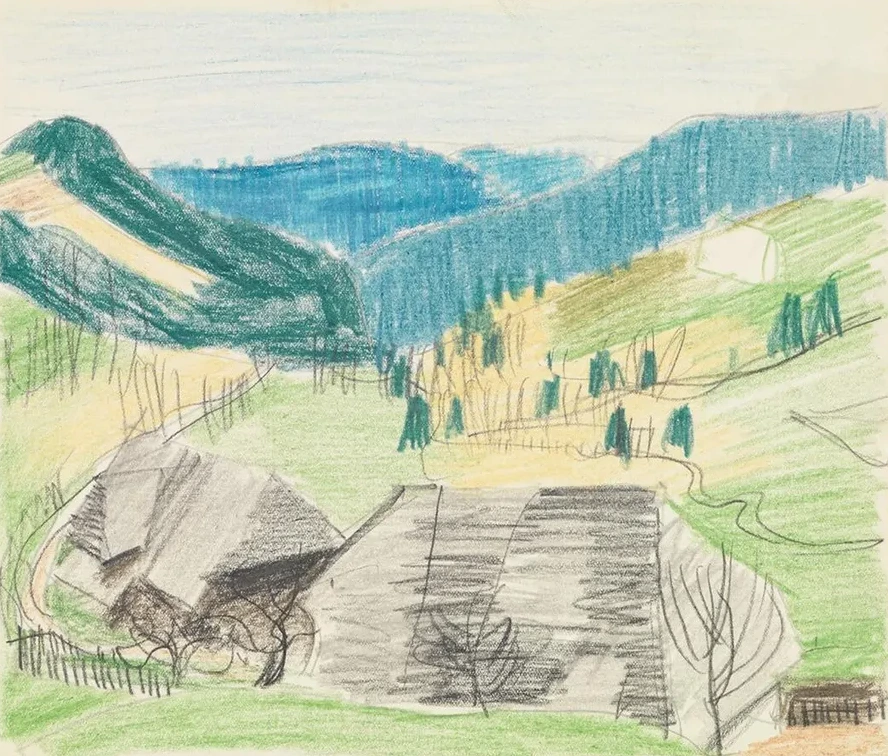 H LL Sommerlandschaft Mit Zwei Schwarzwaldh Usern Vorn