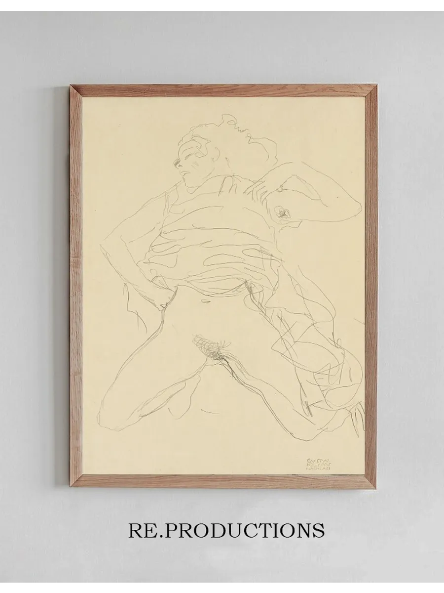 Halbakt mit eingebeugten Knien (Semi - Nude Woman with Bent Knees)