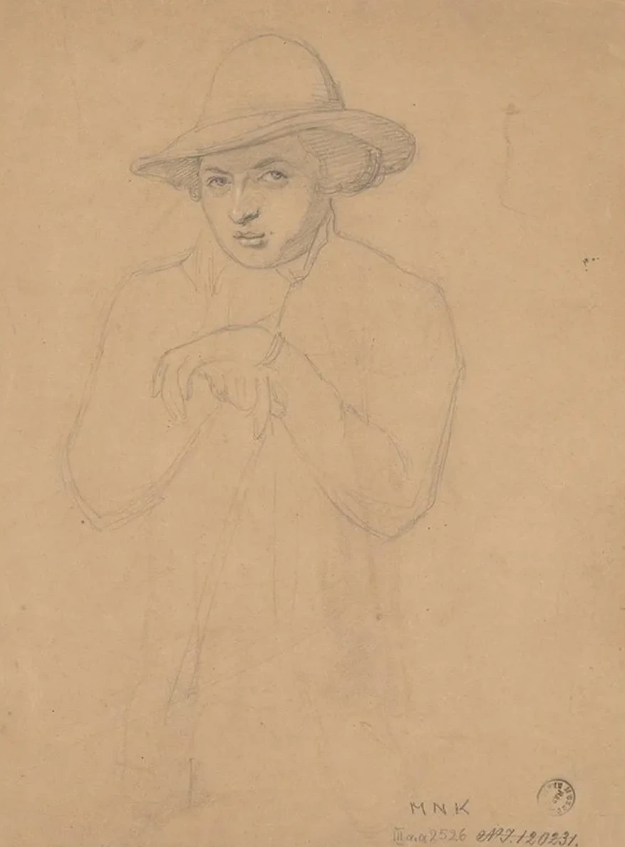 Half - Length Figure of Young Man in a Hat