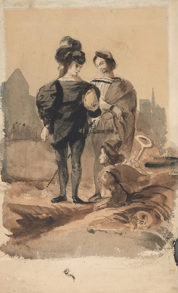 Hamlet and Horatio in the Graveyard