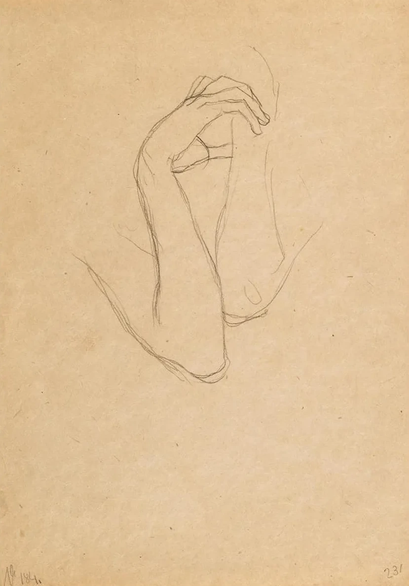 Hand and Arm Studies for Die K Nste in Beethovenfries