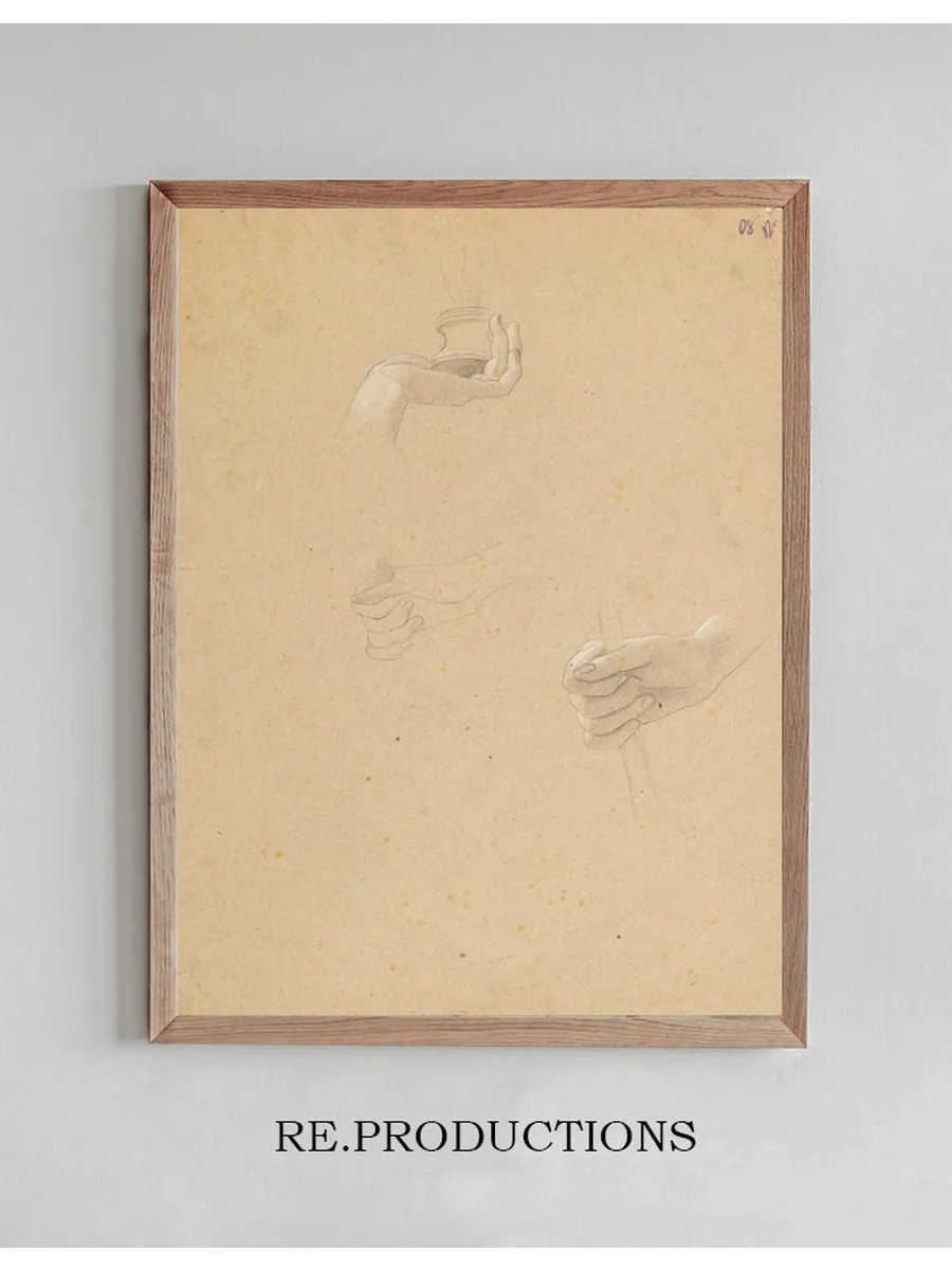 Hand Studies for the Kneeling Maenad in the Altar Des Dionysos