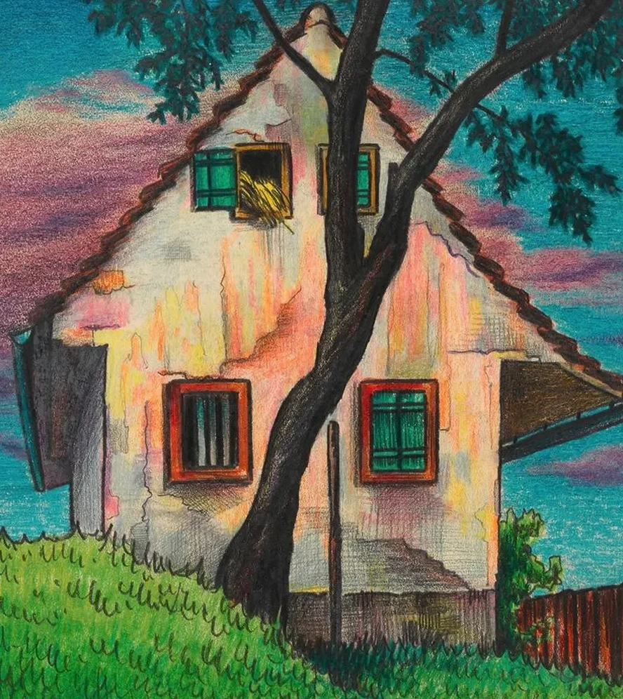 Haus im Abend