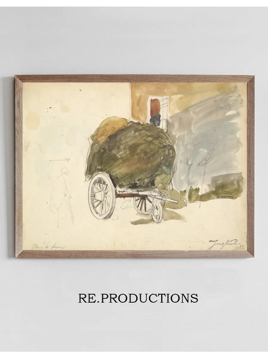 Haywagon in a Farmyard