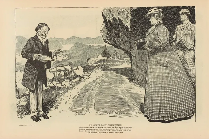 He meets Lady Fitzmaurice