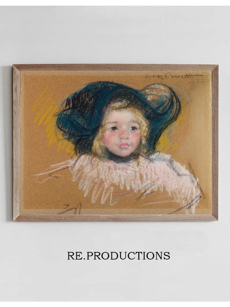 Head of Simone in a Green Bonnet with Wavy Brim (No. 2)