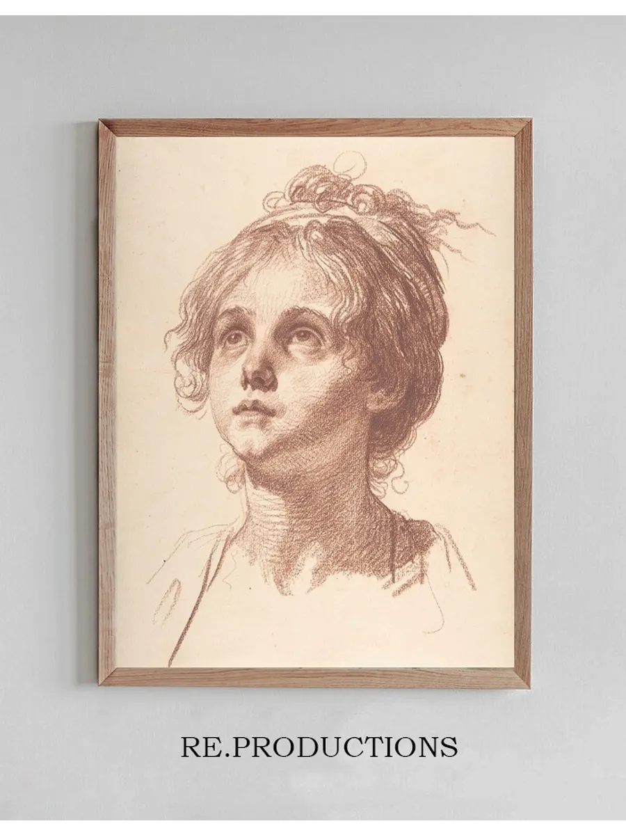 Head of a Girl Looking Up