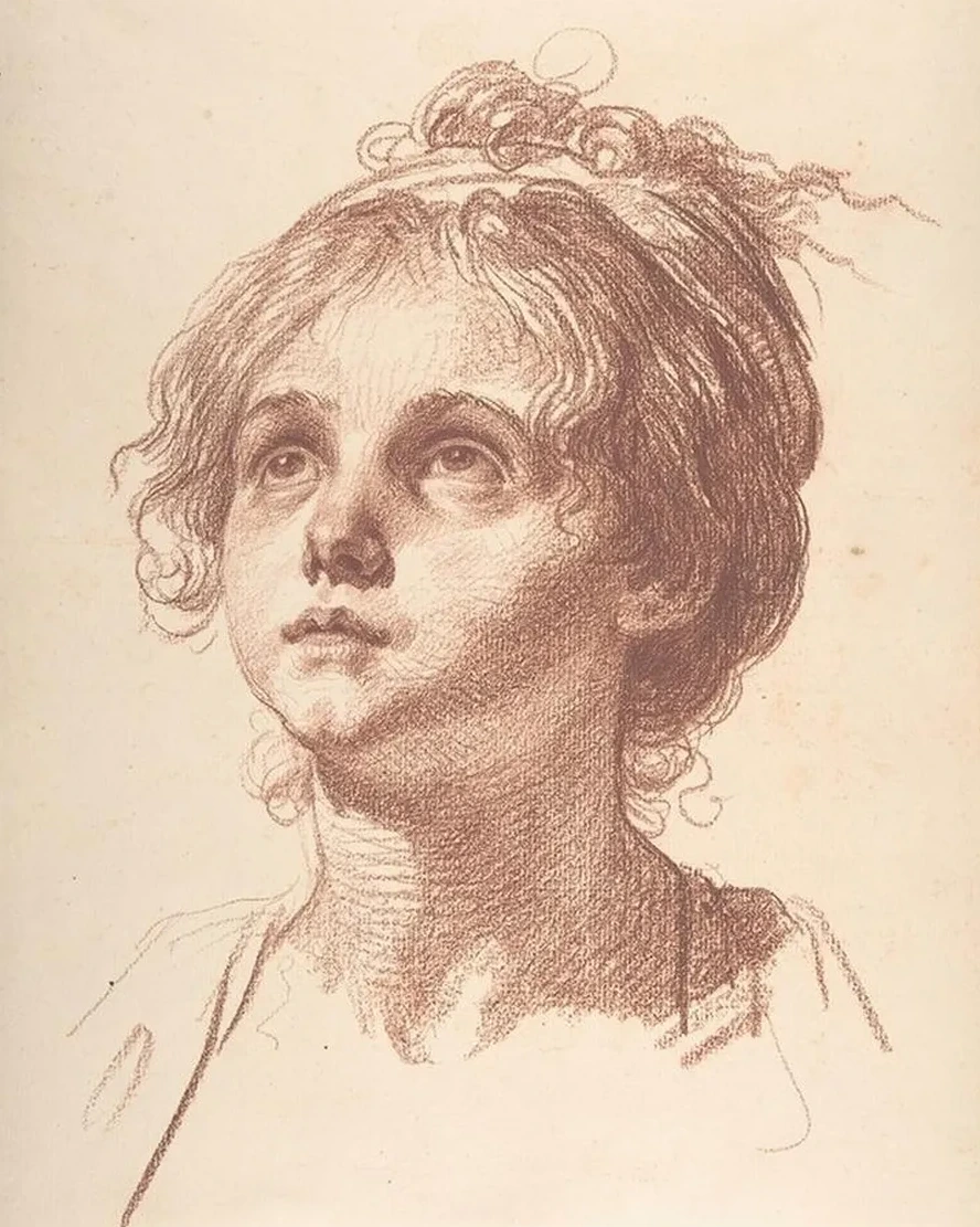 Head of a Girl Looking Up