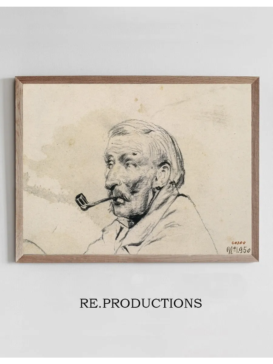 Head of a Man Smoking a Pipe
