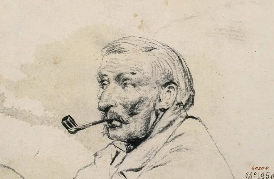 Head of a Man Smoking a Pipe