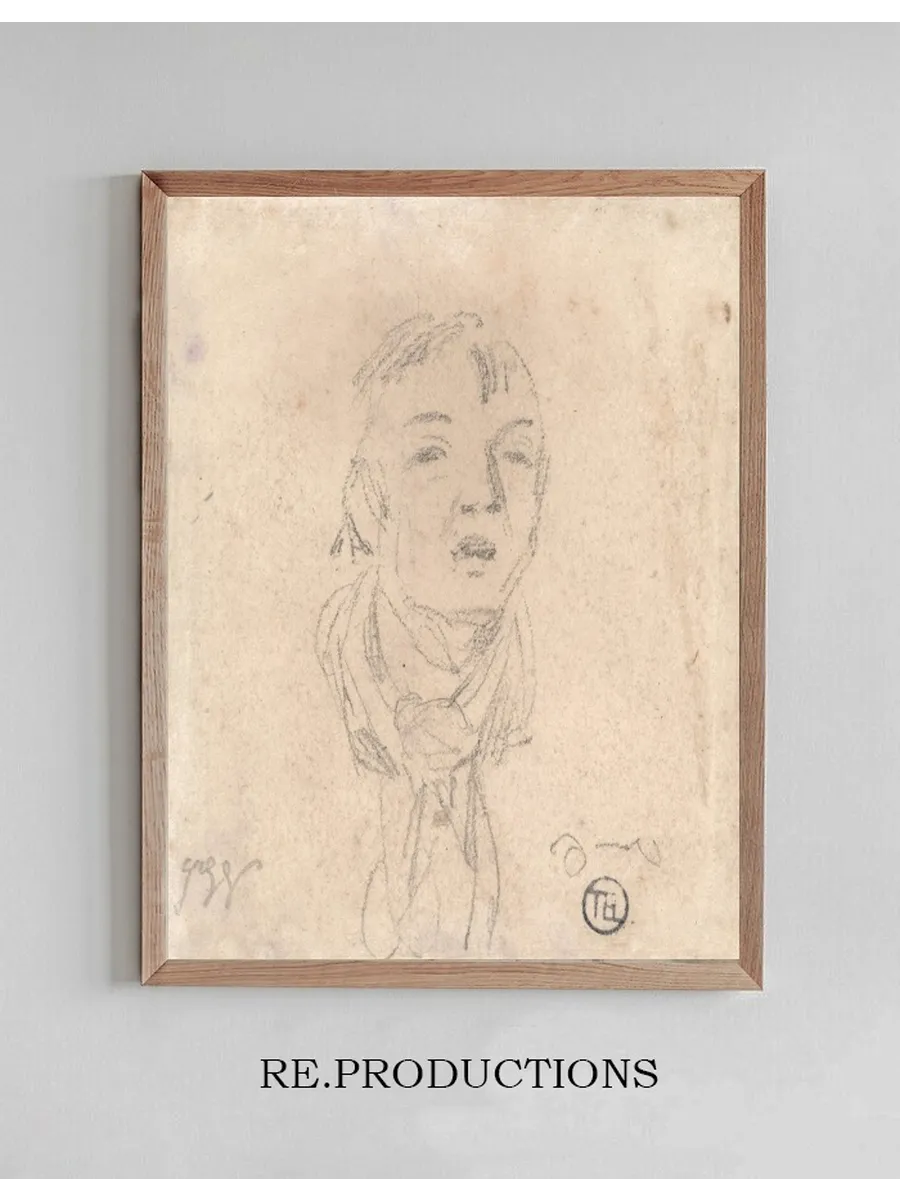 Head of a Man Wearing a Loose Scarf